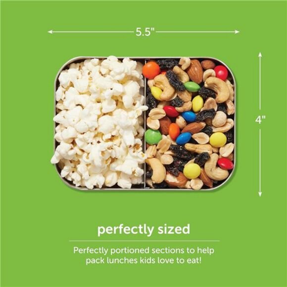 Small Snack Packer Bento Box - Extra Small Divided Stainless Steel Snack - Picture 4 of 7